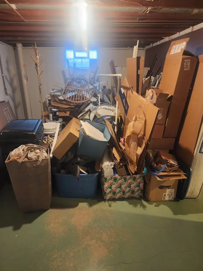 Roll-off dumpster container at job site for Concrete Dumpster Rental in New Haven